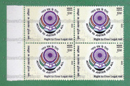INDIA 2022 Inde Indien - RIGHT TO FREE LEGAL AID 1v MNH ** Block - Access To Justice For All, Flag, Emblem, Hands Shake - Nuevos