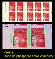 FRANCE - CARNET - YT 3085-C3 - VARIETE TACHE DE PHOSPHORE ENTRE 2 TIMBRES - CARNET NEUF NON PLIE ** - Booklets
