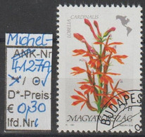 1991 - UNGARN -  SM A. Satz "Blumen Amerikas - Lobelia"  7 Ft Mehrfärbig - O Gestempelt - S.Scan (hu 4127Ao) - Gebruikt