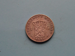 1952 - 1 Gulden ( For Grade, Please See Photo ) Silver 10 Gr. (720) ! - Netherlands Antilles