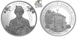 AC - GUL BABA - JAFER - THE TOMB OF GUL BABA IN BUDAPEST HUNGARY OTTOMAN BEKTASHI DERVISH POET COMM SILVER COIN UNC 2022 - Turkey