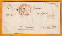 1848 - Lettre Pliée Avec Correspondance Savante De Toulouse Vers Castres En Port Payé PP - Cad Arrivée - 1801-1848: Vorläufer XIX