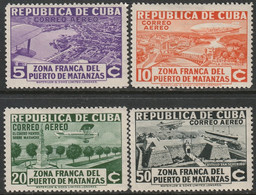 Cuba 1936 Sc C18-21 Yt PA17-21 Air Post Set MH* Thins - Aéreo