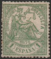 Spain 1874 Sc 208 Ed 150 MH* Partial Gum Crease - Ongebruikt