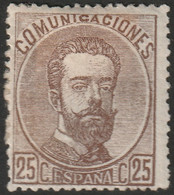 Spain 1872 Sc 184 Ed 124 MH* Paper Adhesion - Nuevos