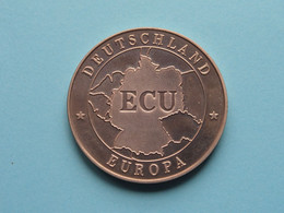 1992 > ECU DEUTSCHLAND - EUROPA Einigkeit / Recht / Freiheit ( For Grade, Please See Photo ) ! - Monedas Elongadas (elongated Coins)