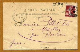 BESANCON : " SEMEUSE - TP Perforé " F.F.C. " - FORGES DE FRANCHE-COMTE "  (1922) - Storia Postale