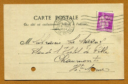 PARIS : " PAIX - TP Perforé " H.L.S. " -  " LIBRAIRIE H. LE SOUDIER " (1934) - Covers & Documents