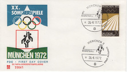Germany Deutschland 1972 FDC Basketball, Olympischen Spiele Olympic Games Munchen - 1971-1980
