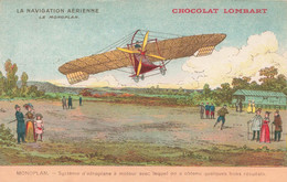 CPA La Navigation Aerienne - Le Monoplan - Publicité Chocolat Lombart - Other & Unclassified
