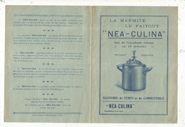 Publicité 4 Pages , NEA-CULINA , La Marmite ,le Faitout, 2 Scans , Frais Fr 1.75 E - Publicidad