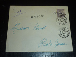 LETTRE DE NOUVELLE CALEDONIE ET DEPENDANCES N°127 SURCHARGE " AVION " 1931 De NOUMEA à KAALA-GOMEN - ENVELOPPE (DOC-F) - Briefe U. Dokumente