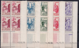 Maroc N°369/73 - Série En Blocs De 4 Coins Datés - Neufs ** Sans Charnière - TB - Morocco (1956-...)