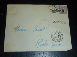 LETTRE DE NOUVELLE CALEDONIE ET DEPENDANCES N°127 SURCHARGE " AVION " 1931 De NOUMEA à KAALA-GOMEN - ENVELOPPE (DOC-F) - Storia Postale