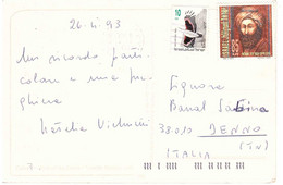 1993 CARTOLINA PER ITALIA - Lettres & Documents