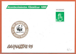 W.W.F. ESPAGNE ENTIER POSTAL DE 1995 NEUF - Lettres & Documents
