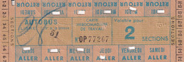 TICKET DE TRANSPORT - Europe