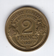 19 - FRANCE - 2 Francs 1931 - Type Morlon * Bronze * - 2 Francs