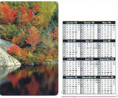 Automne Bois  Carte Calendrier 1998 France  Calendar - Sonstige & Ohne Zuordnung