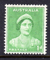 AUSTRALIA - 1938 QUEEN MOTHER 1d GREEN STAMP FINE MOUNTED MINT MM * SG 180 - Mint Stamps