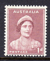 AUSTRALIA - 1941 QUEEN MOTHER 1d MAROON STAMP FINE MNH ** SG 181 - Mint Stamps