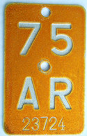 Velonummer Mofanummer Appenzell Ausserrhoden AR 75 - Placas De Matriculación