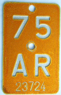 Velonummer Mofanummer Appenzell Ausserrhoden AR 75 - Plaques D'immatriculation