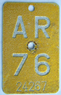 Velonummer Mofanummer Appenzell Ausserrhoden AR 76 - Placas De Matriculación