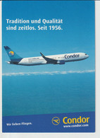 Pc German Condor Airlines Boeing Promotion Card - 1919-1938: Entre Guerres