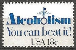 1981 18 Cents Alcoholism, Mint Never Hinged - Nuevos