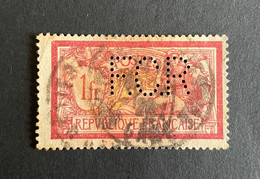 FRANCE F N°121 F.C.R 32 Indice 4 Merson Perforé Perforés Perfins Perfin Tres Bien - Other & Unclassified