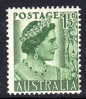 AUSTRALIA - 1950 QUEEN MOTHER 1½d GREEN STAMP FINE MOUNTED MINT MM * SG 236 - Mint Stamps