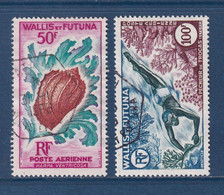 ⭐ Wallis Et Futuna - YT PA N° 18 Et 19 - Oblitéré - Poste Aérienne - 1962 à 1963 ⭐ - Gebraucht