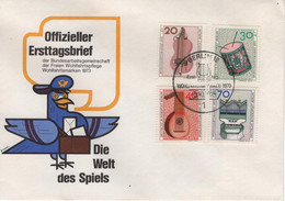 Germany Deutschland 1973 FDC Music Musique Musik Instrument Instruments, Canceled In Berlin - 1971-1980