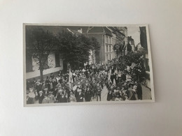 Molenbeek Bruxelles   CARTE PHOTO La Joyeuse Entrée De Nos Souverains Le 22 Novembre 1918  ALBERT I  Chaussée De Gand - Molenbeek-St-Jean - St-Jans-Molenbeek