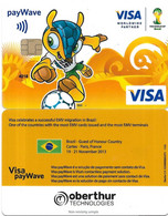 @+ Carte à Puce Demonstration VISA Oberthur : Mondial De Football Au Bresil  2014 - Disposable Credit Card