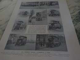 ANCIENNE PUBLICITE LES PREMIERS OMNIBUS A PARIS  1905 - Camions