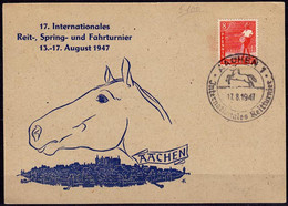 Aachen 17.Internationales Reit-Spring- Fahrturnier 17-8-1947 SST Pferde - Unclassified