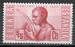 Spanish Guinea 1953. Scott #B25 (MH) Musician - Guinea Española