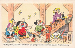 CPA Walt Disney - Blanche Neige - Snow White - N°9 La Stupefaction Des Nains - Edition Superluxe - Otros & Sin Clasificación