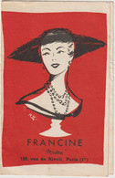 Plan De Metro Paris 2 Volets + Calendrier 1955 + Publicité Francine Mode Rue De Rivoli - Europe