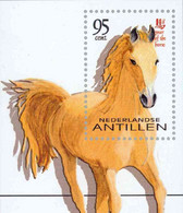 Ned Antillen 2002 Sheet Chinese New Year - Horse NVPH 1380, MNH** Postfris - Curacao, Netherlands Antilles, Aruba