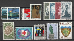 Iceland 1975 Year Complete MiNr. 500-512 Yv. 453-465 MNH** Postfris - Années Complètes