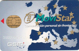 ESPAÑA. GSMT-007-2. MAPAMUNDI (fondo Azul). (605). - Telefonica