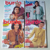 Lot De 4 Numéros BURDA : Janvier 1990 - Septembre 1990 - Décembre 1990 Et Janvier 1993 - Moda