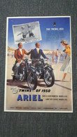 CARTE POSTALE PUBLICITE MOTO ANCIENNE OLD MOTORCYCLE ARIEL - Motorräder