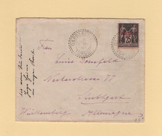 Dardanelles - Turquie - 1902 - Destination Allemagne Via Constantinople - Type Sage - Lettres & Documents