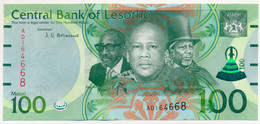 LESOTHO LESOTO 100 MALOTI P-24d THREE KINGS SHEPHERD 2021 UNC - Lesotho