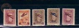 1934 TURKEY SURCHARGED AIRMAIL STAMPS MINT WITHOUT GUM - Nuovi