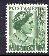 AUSTRALIA - 1950 QUEEN MOTHER 1½d GREEN STAMP FINE MOUNTED MINT MM * SG 236 - Mint Stamps